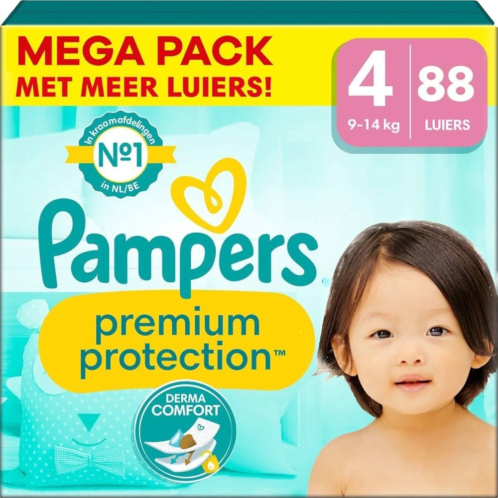 PAMPERS PREMIUM PROTECTION Couche  T4 9-14kg  88 couches